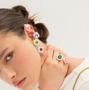 LACE DOUBLE MINI EARRINGS