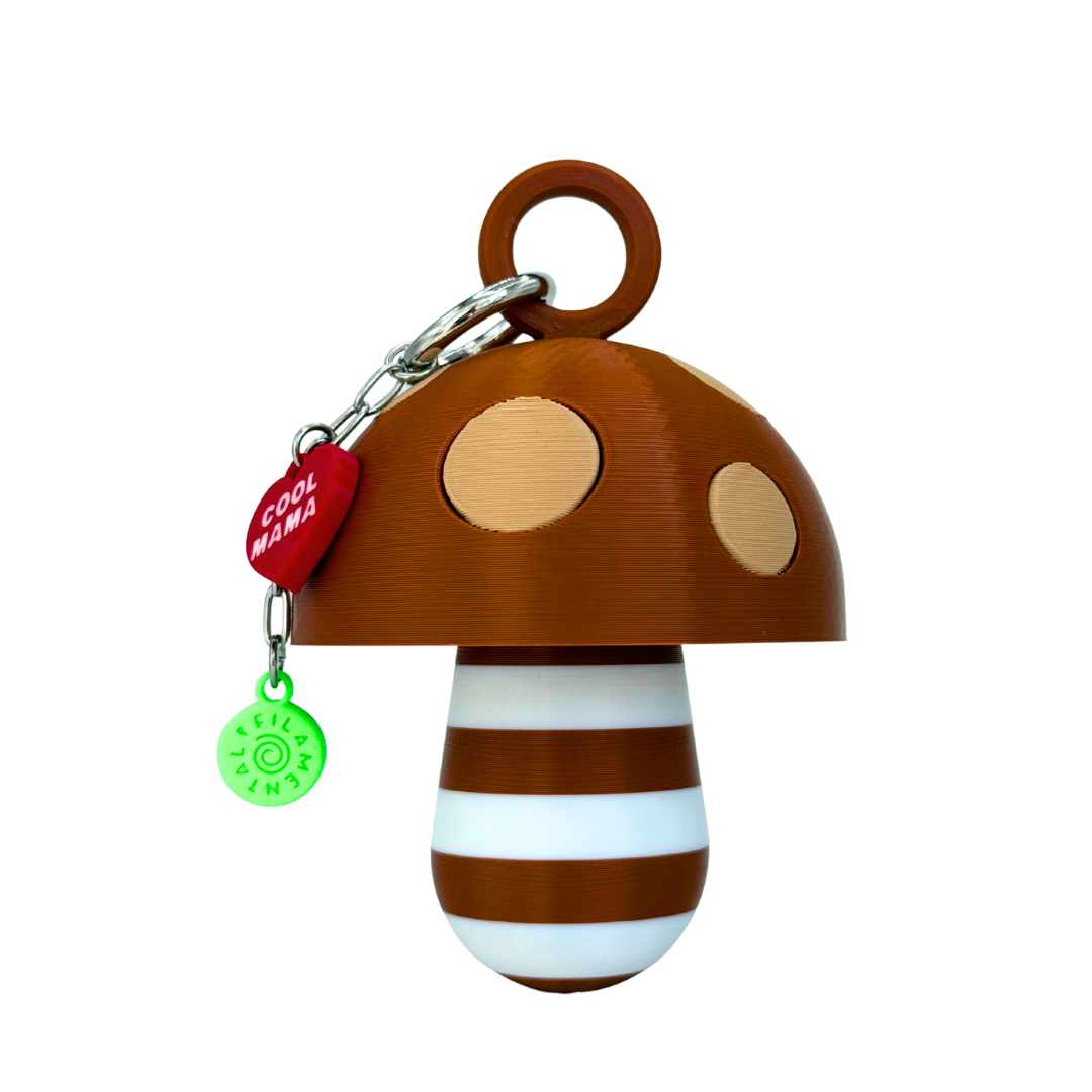 BROWN MUSHROOM LIPSTICK CASE