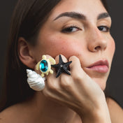 BLACK STARFISH RING