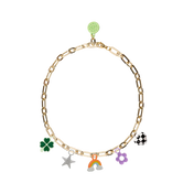 MIX RAINBOW CHARMS NECKLACE