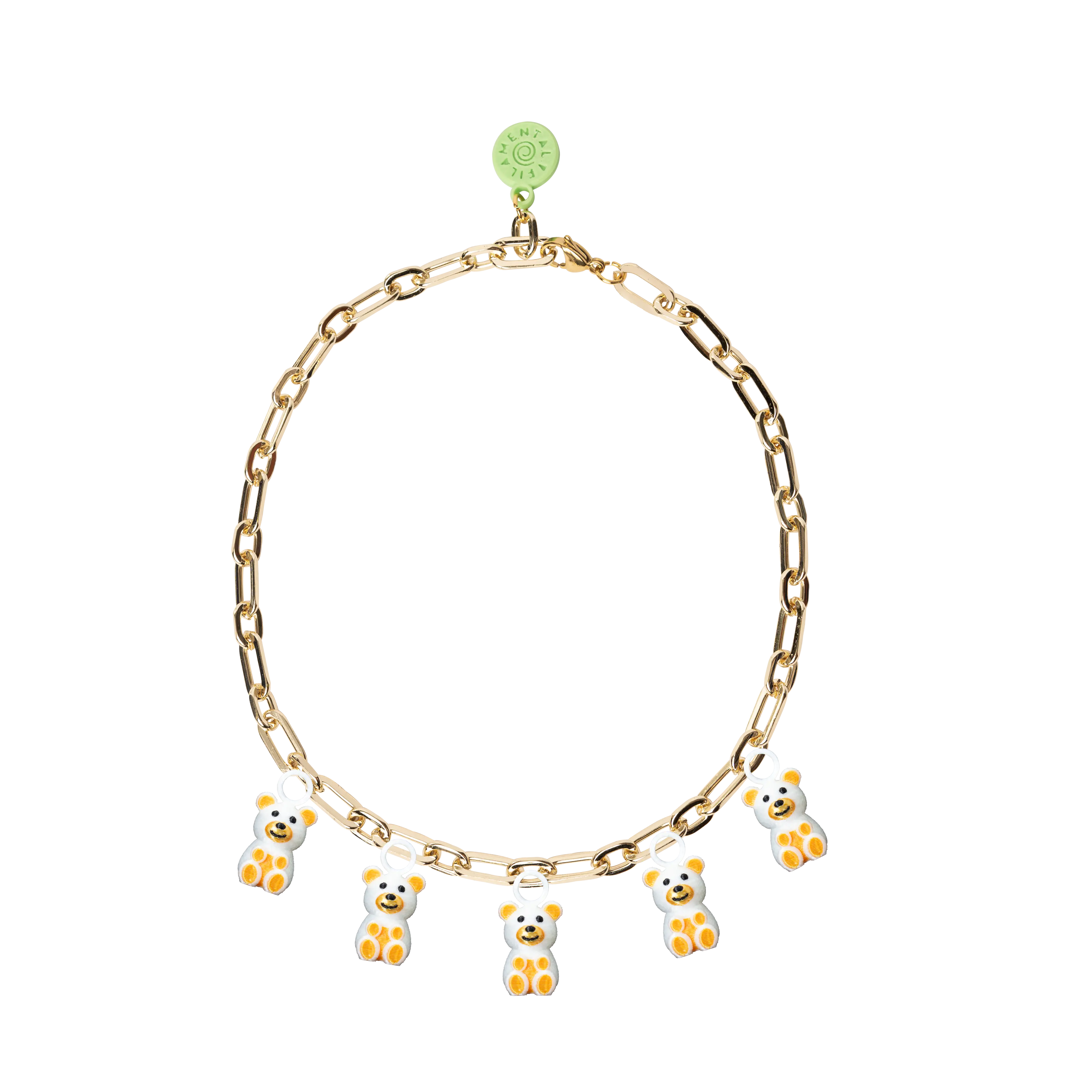 GRIZZLY BEAR CHARMS NECKLACE