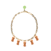 GRIZZLY BEAR CHARMS NECKLACE