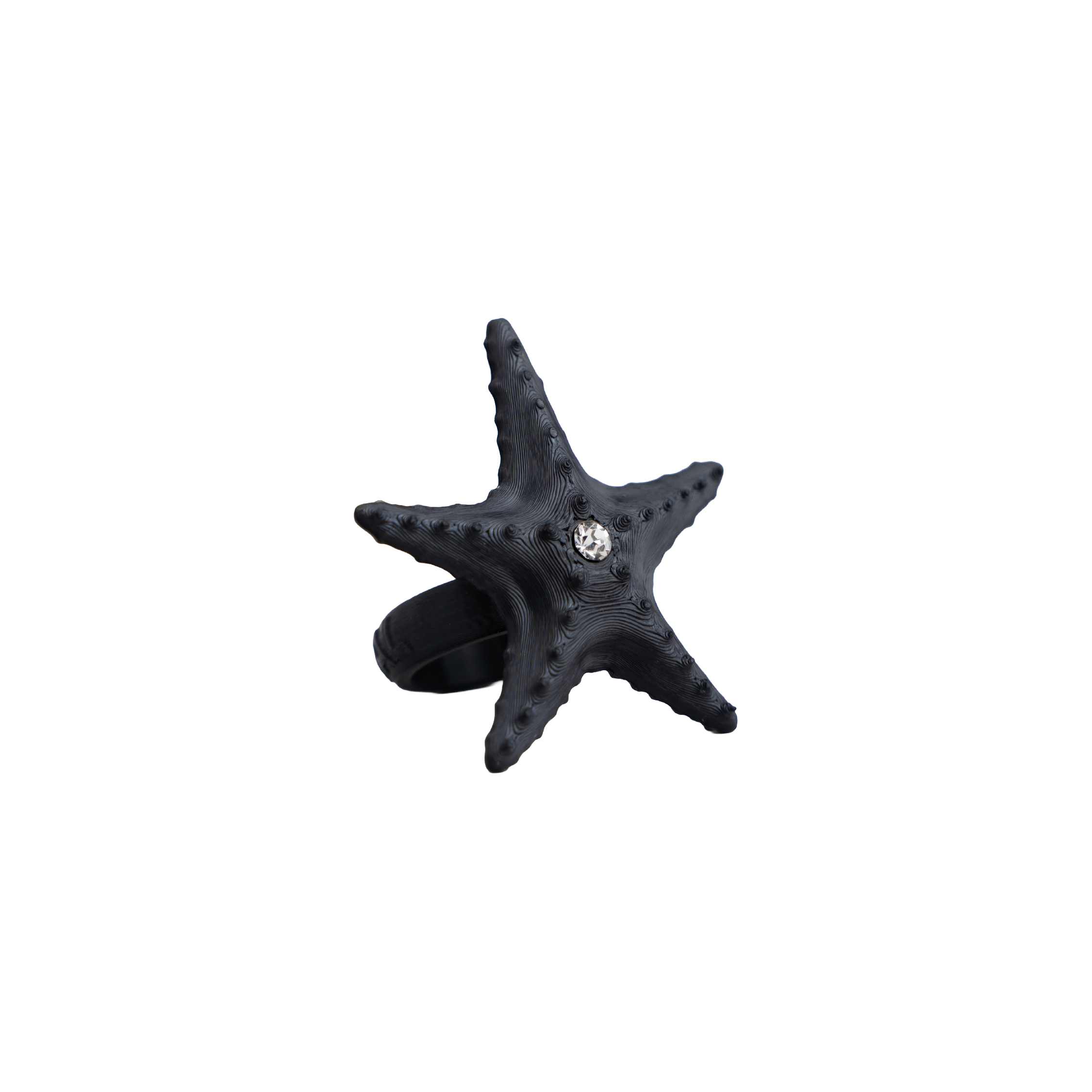 BLACK STARFISH RING