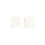 LACE SQUARE STUD EARRINGS