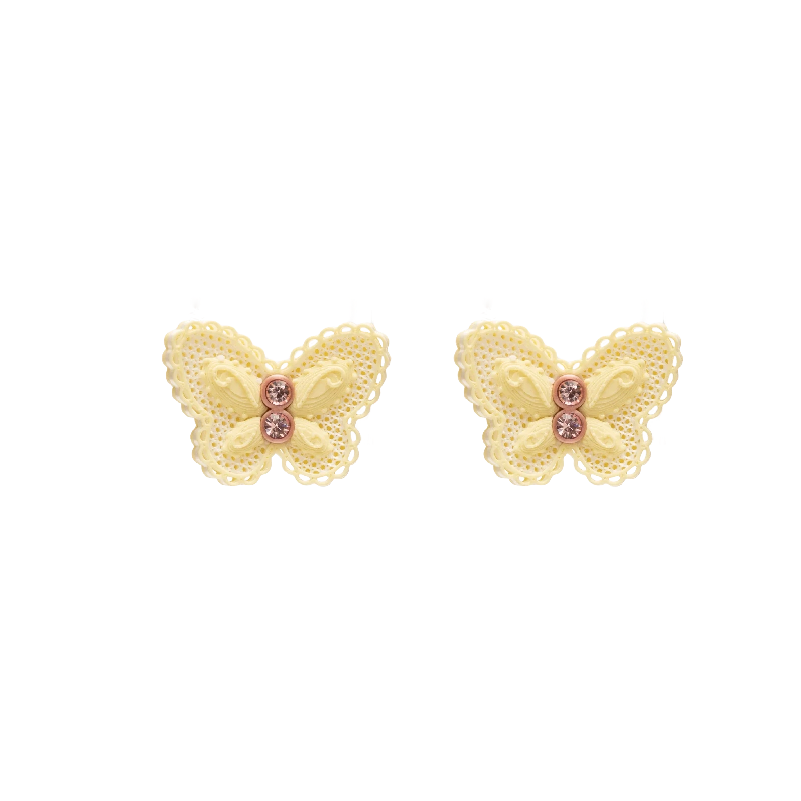 LACE BUTTERFLY MINI STUD EARRINGS