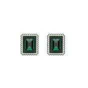 LACE SQUARE STUD EARRINGS