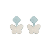 LACE DOUBLE BUTTERFLY EARRINGS