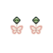 LACE DOUBLE BUTTERFLY EARRINGS