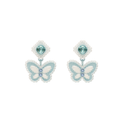 LACE DOUBLE BUTTERFLY EARRINGS