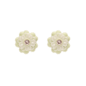 LACE FLOWER STUD EARRINGS
