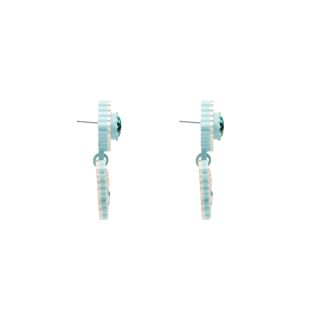 LACE DOUBLE BUTTERFLY EARRINGS