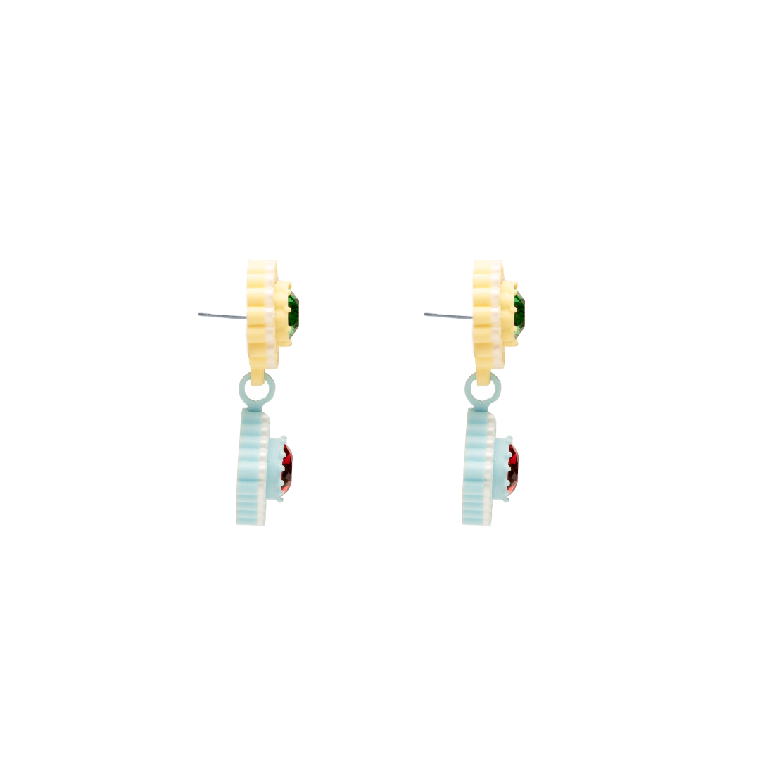 LACE DOUBLE MINI EARRINGS