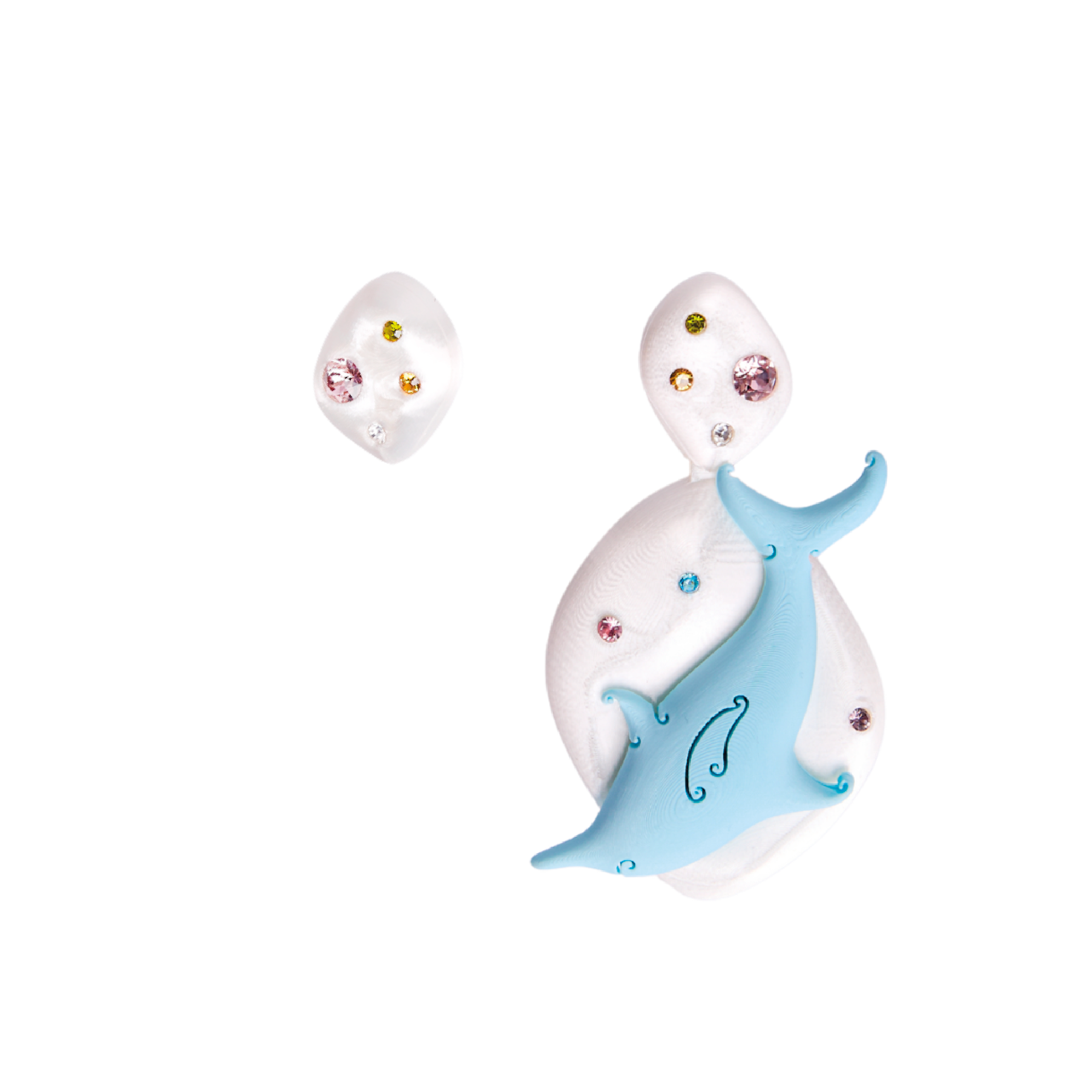 DOUBLE DOLPHIN EARRINGS - SIXXTA