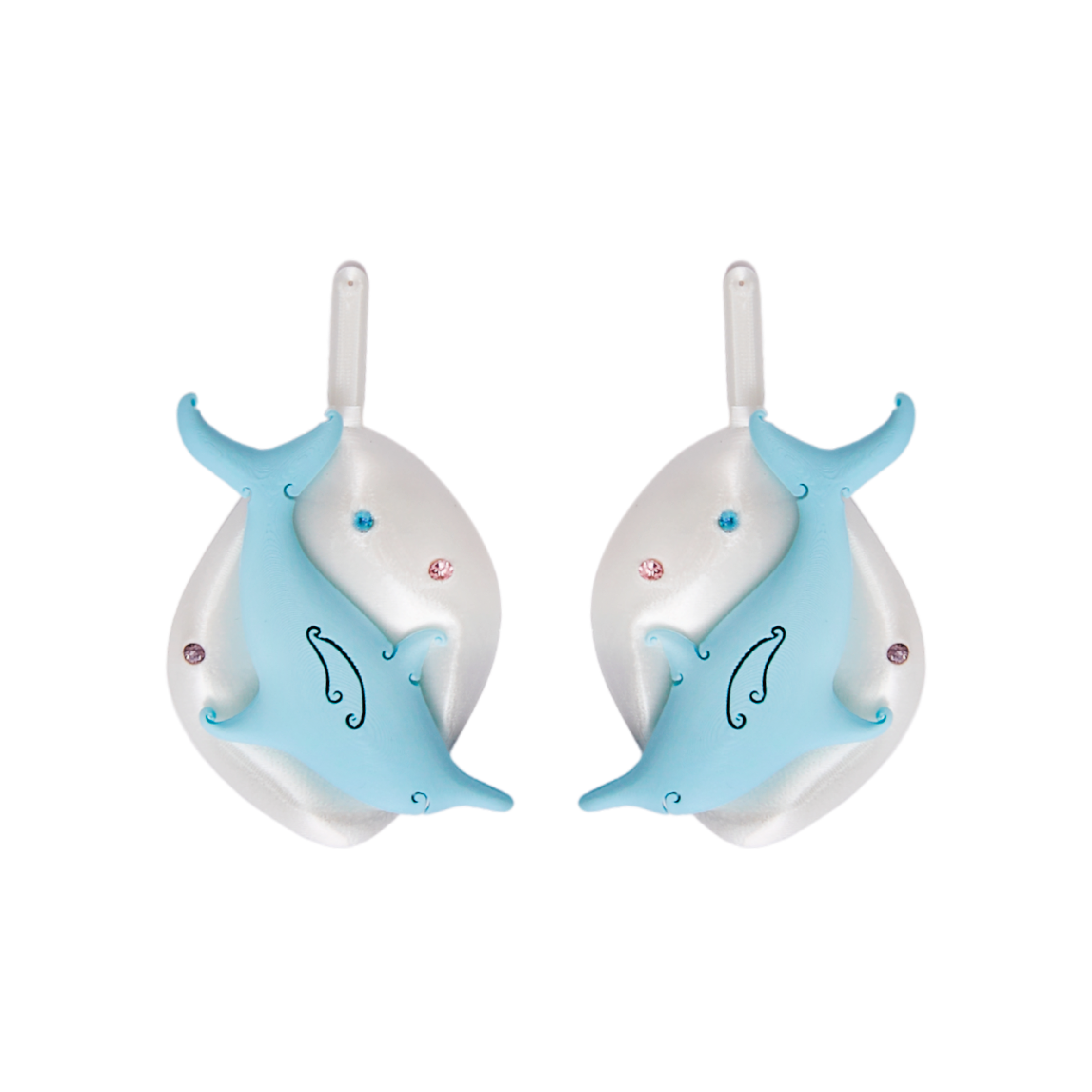 DOUBLE DOLPHIN EARRINGS - SIXXTA