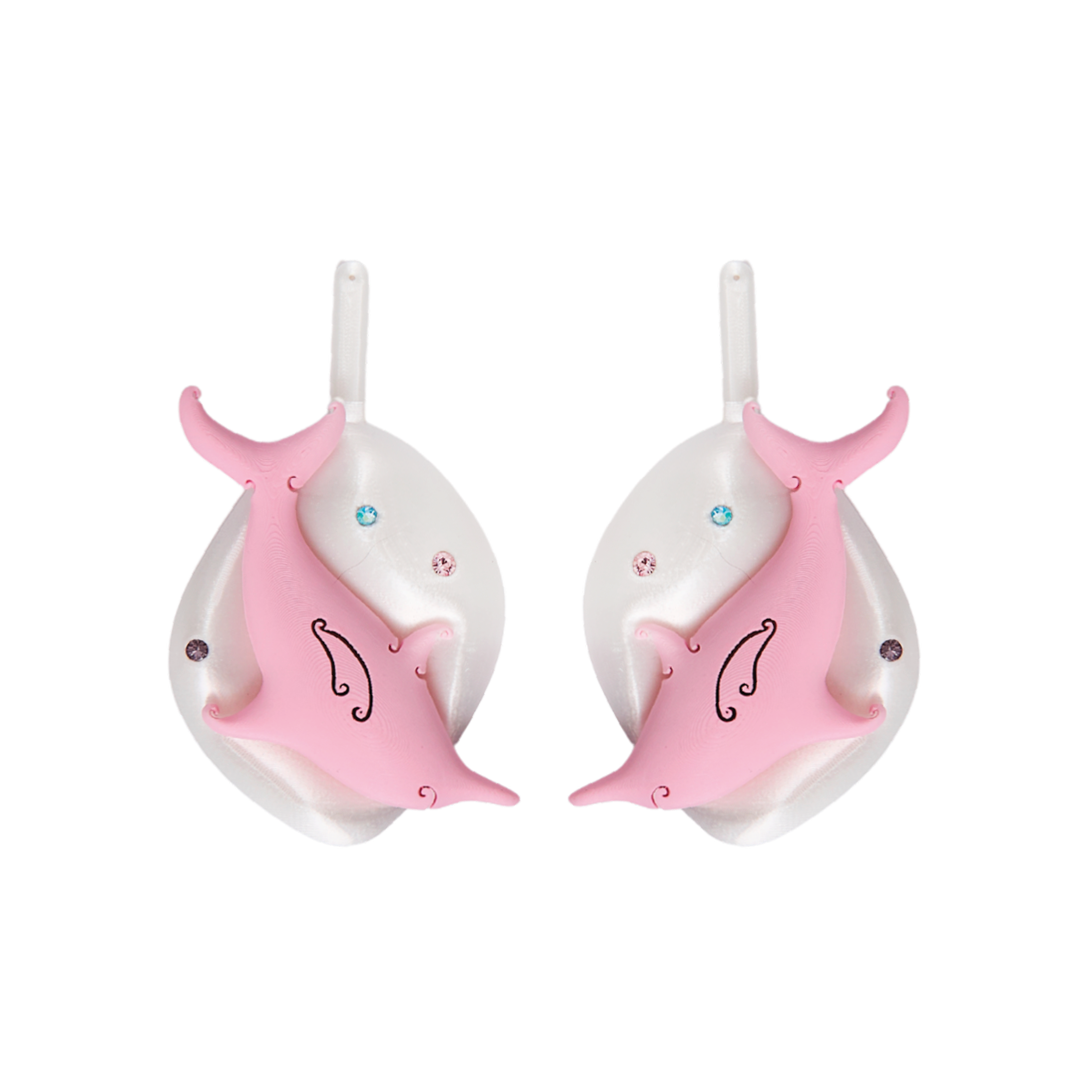 DOUBLE DOLPHIN EARRINGS - SIXXTA