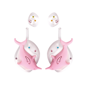 DOUBLE DOLPHIN EARRINGS - SIXXTA