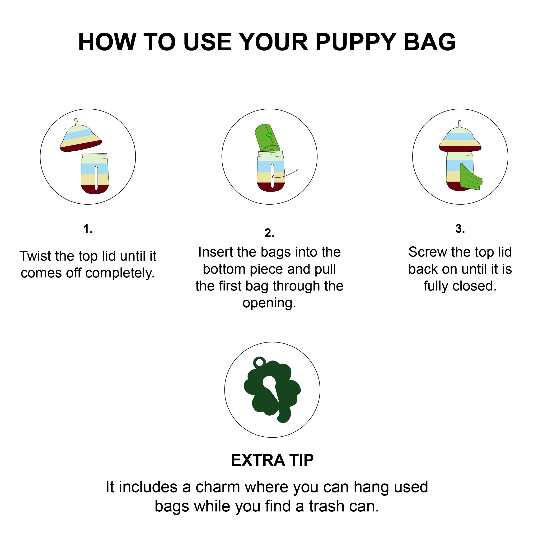 PUPPY BAG CHARM - MUSHROOM