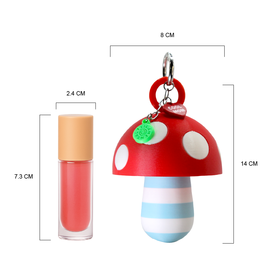 BLUE MUSHROOM LIPSTICK CASE