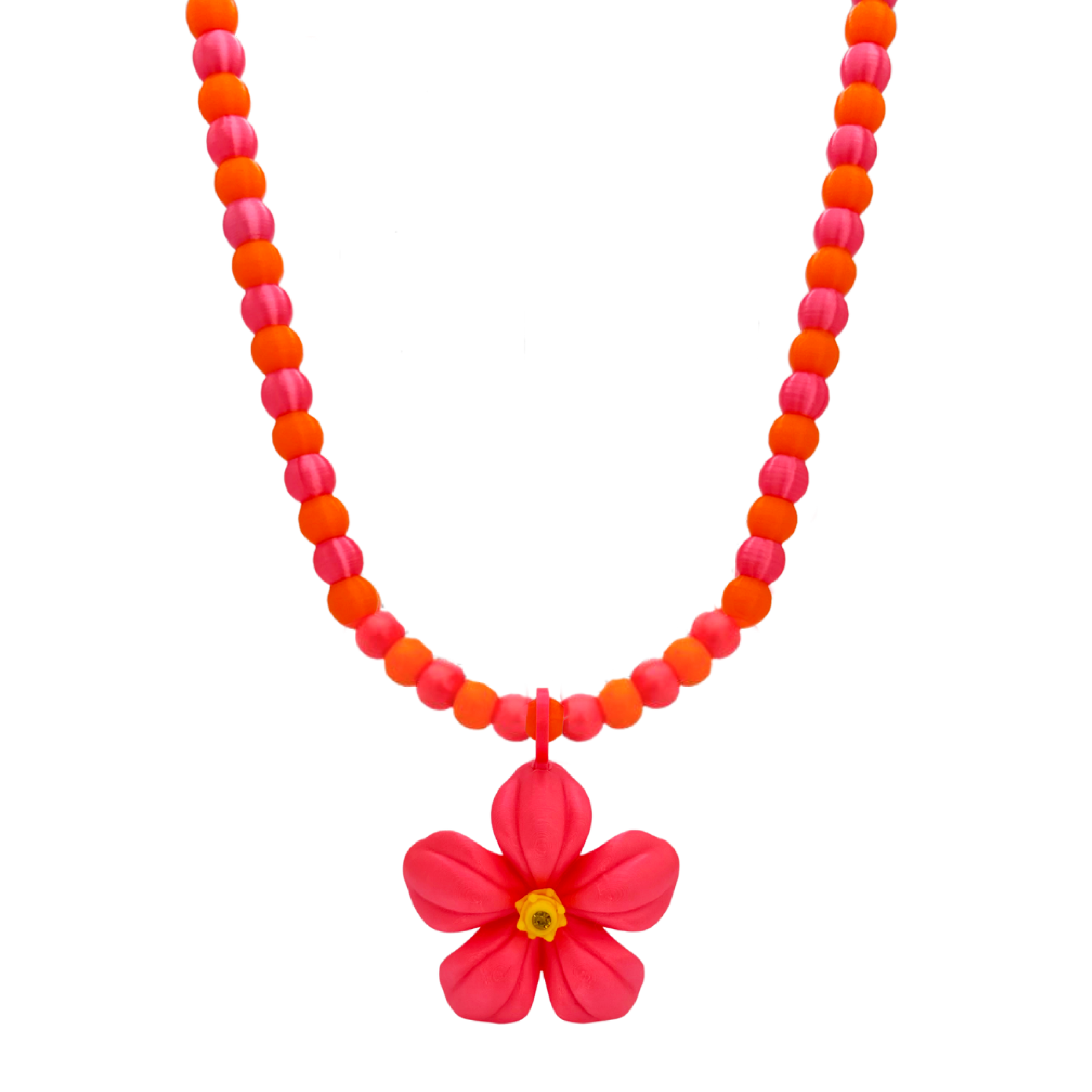 CAYENNE FLOWER PENDULUM NECKLACE