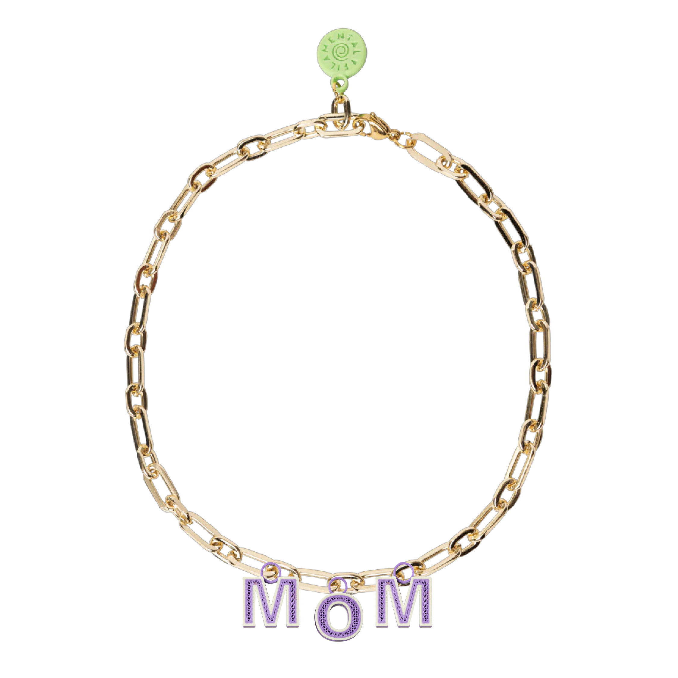 CHARM NECKLACE WITH 3 LETTERS