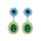 CRYSTAL ROYALTY EARRINGS - DOUBLE OVAL