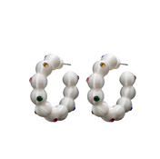 MAXI CRYSTAL PEARL HOOPS