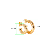 GOLD PLATED HOOPS WITH BEAR CHARM